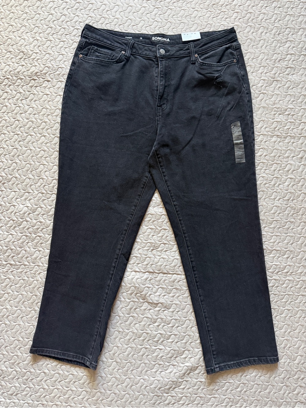 SONOMA Vintage -Style NWT Size 18 99% Cotton 1 % Spandex High Rise Straight leg